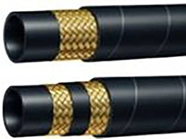Steel wire braided steam hose with black smooth cover